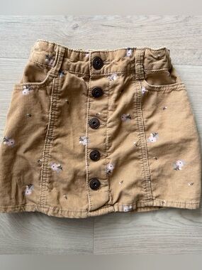 Corduroy button skirt